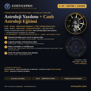 4.⁠ ⁠Ay · Astroloji Eğitim + ZodyaxPro Lisans<br><span style="font-size:12px">17 Şubat 2027</span>